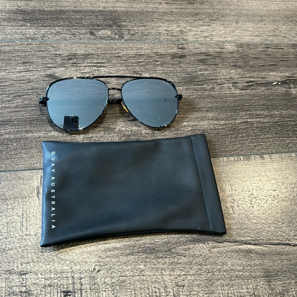 Quay x Desi High Key Sunglasses in Black